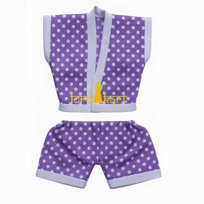 Beautiful Purple Color Cotton Summer Night Suit for Laddu Gopal - Image 1