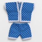 Beautiful Blue Color Cotton Summer Night Suit for Laddu Gopal
