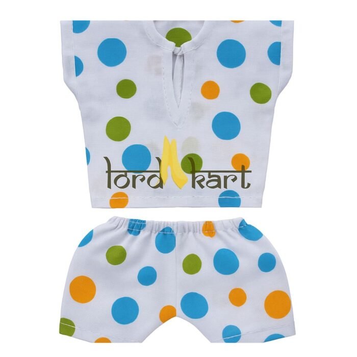 Multicolor Printed Cotton Summer Night Suit for Laddu Gopal - Image 1