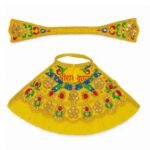 Yellow Color Navratri Special Maa Durga Lehenga Chunri with Patka