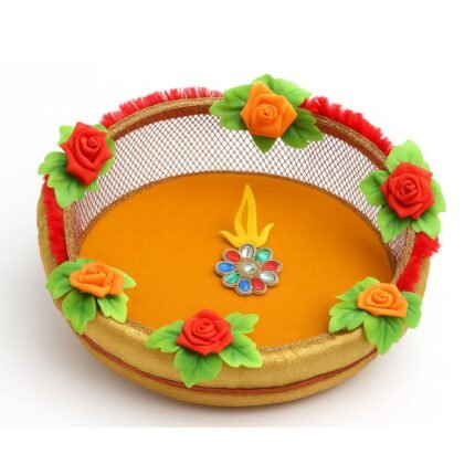 Decorative Yellow Tokri For Laddu Gopal