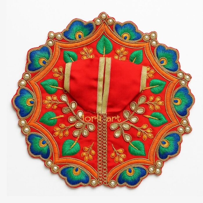 Krishna Janmashtami Fancy Kanha ji Poshak Red Color for Laddu Gopal - Image 1
