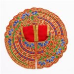 Meenakari Work Red Colour Laddu Gopal Fancy Krishna Janmashtami Dress
