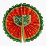 Lace Decorated Orange Color Laddu Gopal Designer Summer Dress