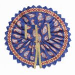 Krishna Janmashtami Leaf Printed Blue Color Summer Poshak For Bal Gopal
