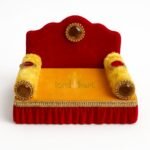 Yellow Laddu Gopal Silk Singhasan